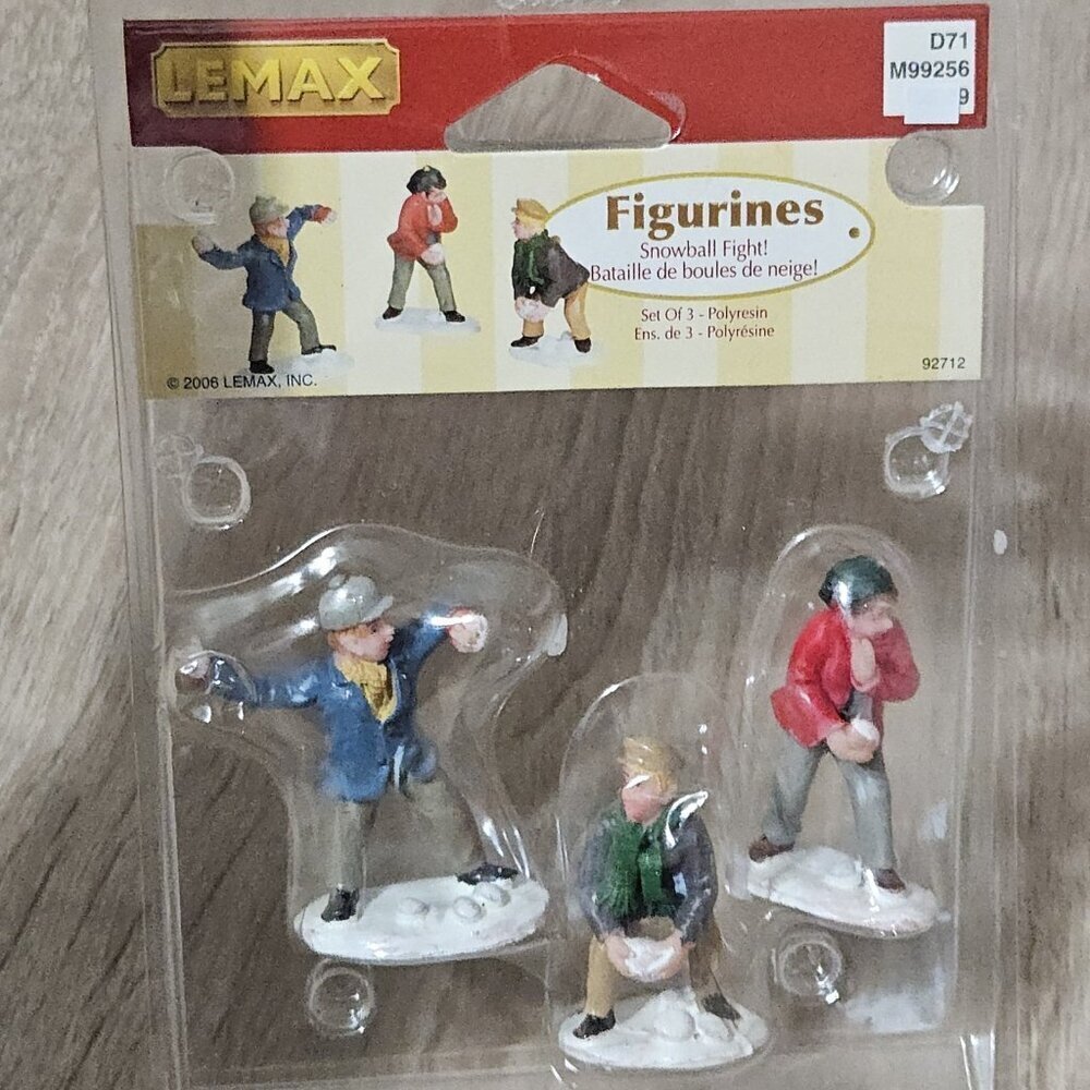 Lemax Christmas Village Figurines Snowbal Fight 2006 Vintage New